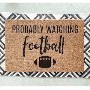 Voetbaldeurmat / Welkomstmat / Herfstdeurmat / Herfst / NFL / CFL / Verjaardagscadeau / Housewarming / Voetbaldecor / Vaderdag / Entree