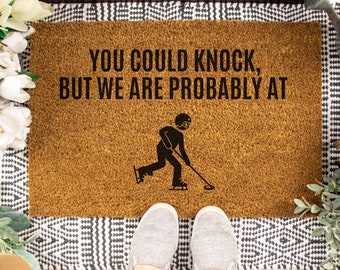 You Could Knock But We are Probably at Ringette, Ringette Doormat, Ringette Coach Gift, Gift for Coach, Ringette Gift, Ringette Player