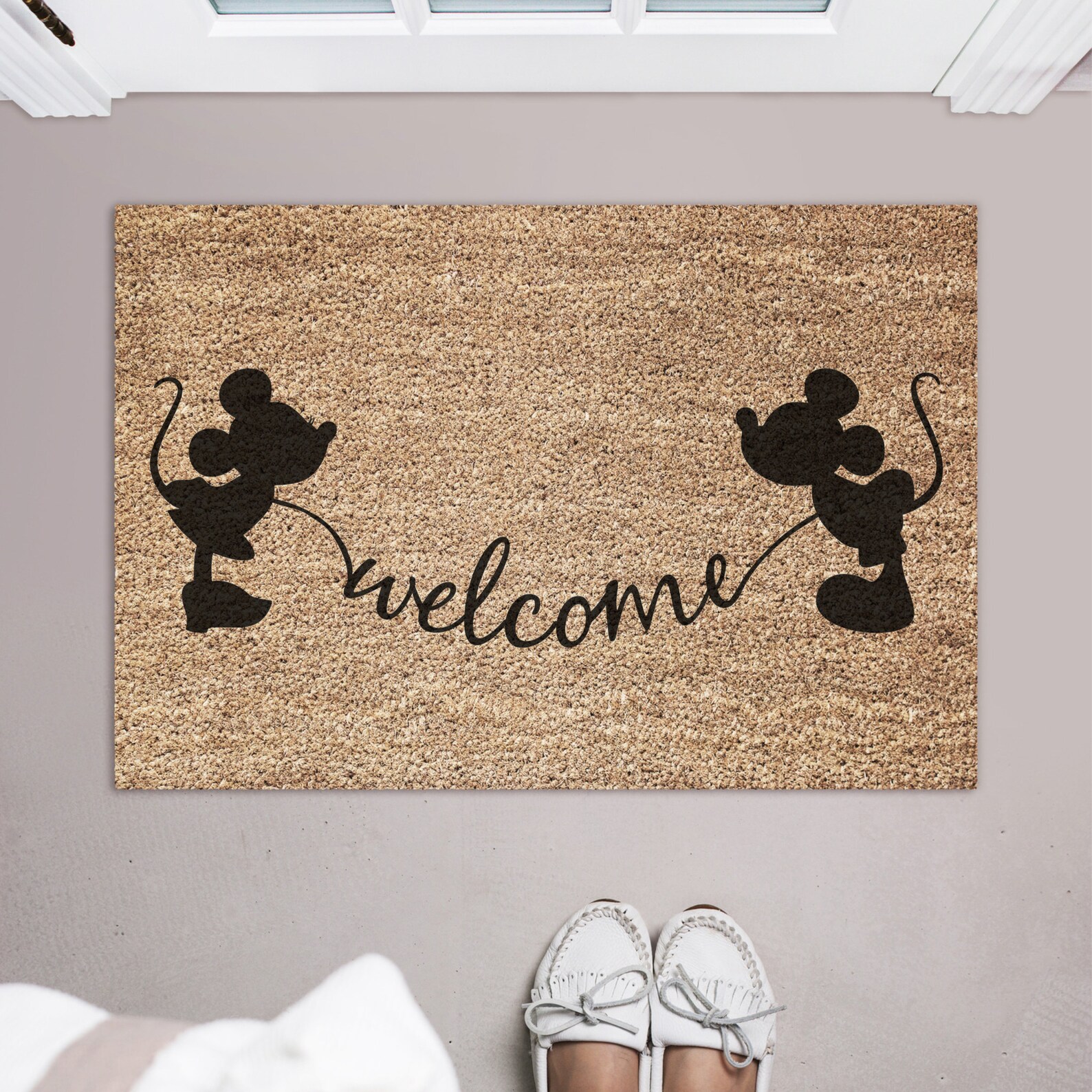 Mickey and Minnie Mouse Doormat / Disney Door Mat / Etsy
