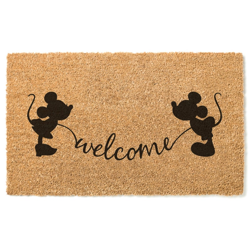 Mickey and Minnie Mouse Doormat / Disney Door Mat / Etsy