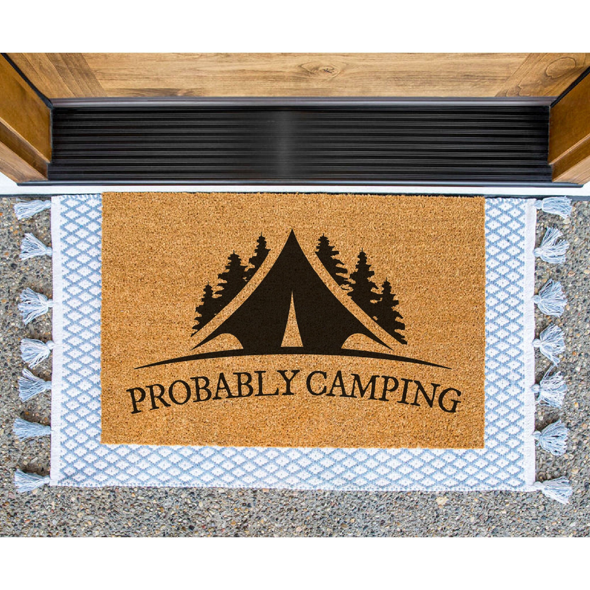 Probably Camping Doormat / Camping Door Mat / Gift for Campers Etsy.de