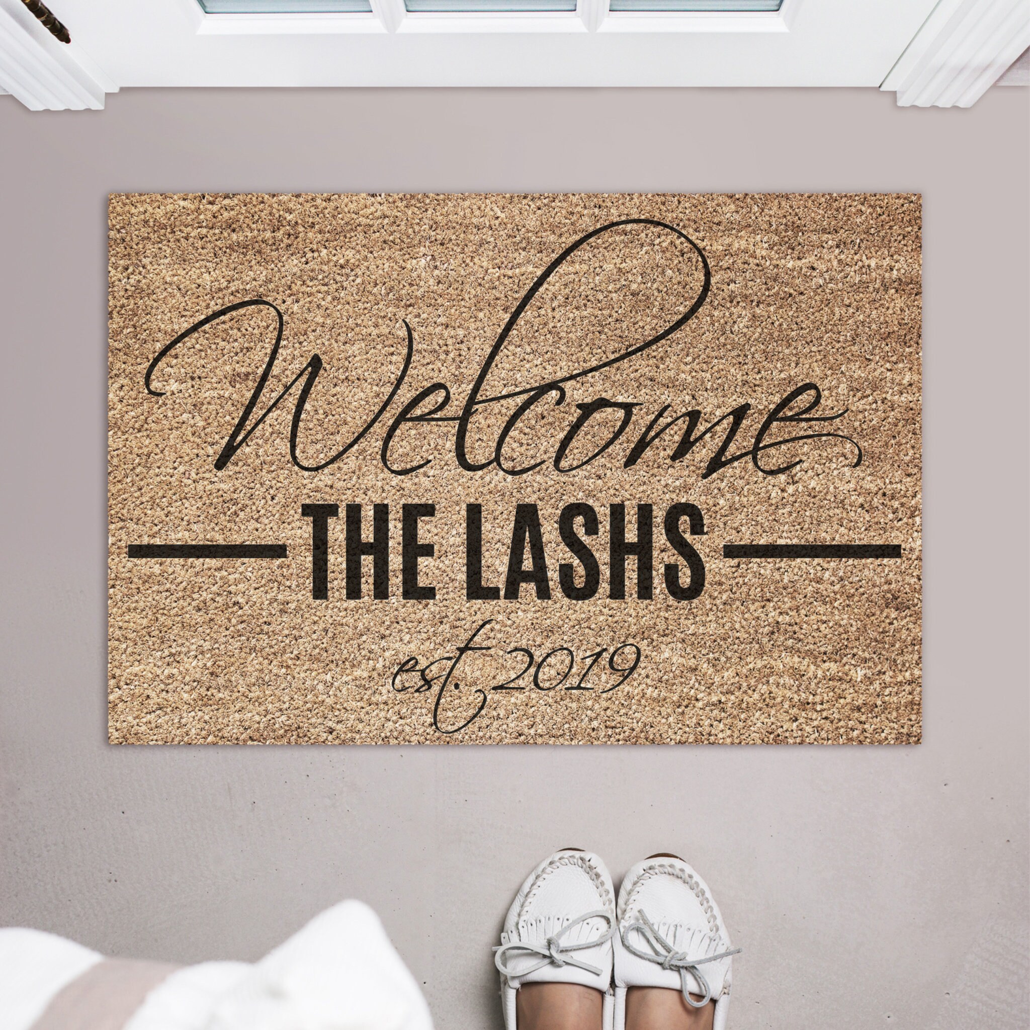 Family Name Doormat / Mat / Established Door Mat / Etsy