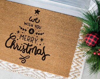 We Wish You A Merry Christmas Doormat, Merry Christmas Door Mat, Holiday Gift, Holiday Decor, Christmas Decor, Christmas Gift Ideas