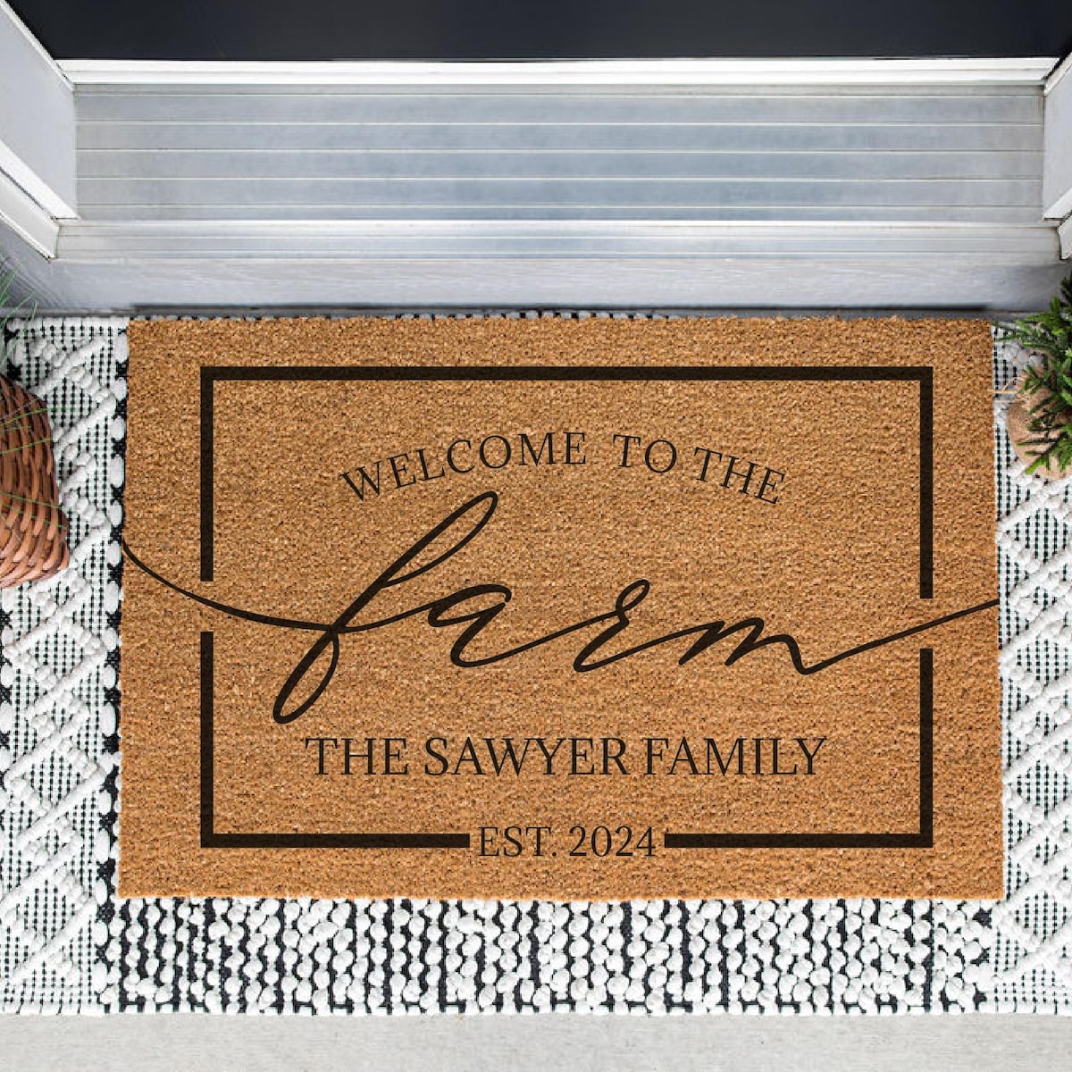 Welcome to the Farm Personalized Doormat, Farm House Doormat, Farm Decor, Outdoor Welcome Mat, Custom Rug, Personalized Doormat - Etsy