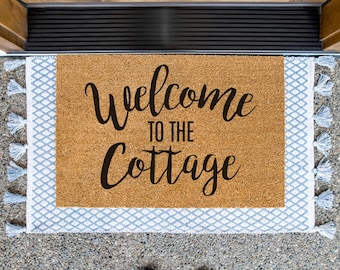 Welcome To The Cottage, New Home Gift, Welcome Mat, Country Decor, Cottagecore, Cottage Door Mat, Cottage Decor, Cottage Core