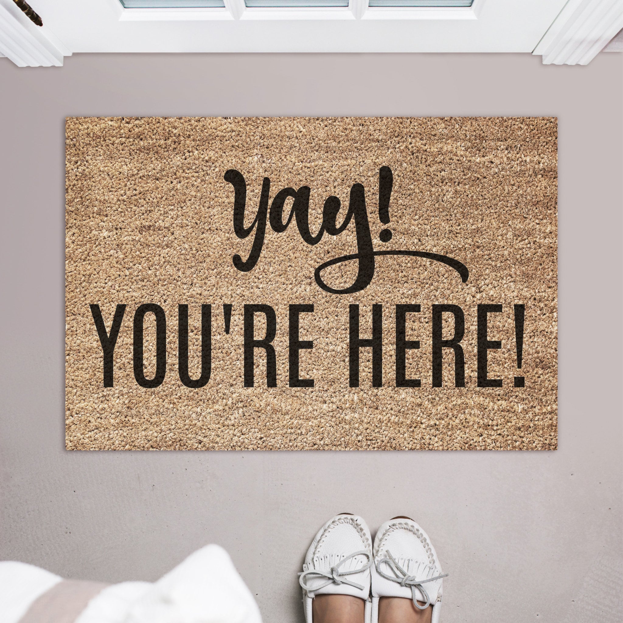 Yay You're Here Doormat / Mat / Door Mat / Etsy