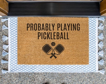 Pickleball Doormat, Pickle Ball Gift, Pickleball Decor, Pickleball Lover, Funny Doormat, Housewarming Gift, Custom Doormat, Retirement Gift