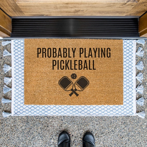 Pickleball Doormat, Pickle Ball Gift, Pickleball Decor, Pickleball Lover, Funny Doormat, Housewarming Gift, Custom Doormat, Retirement Gift