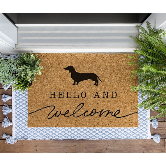 Christmas Dachshund Through The Snow Dog Lovers Door Mat Home