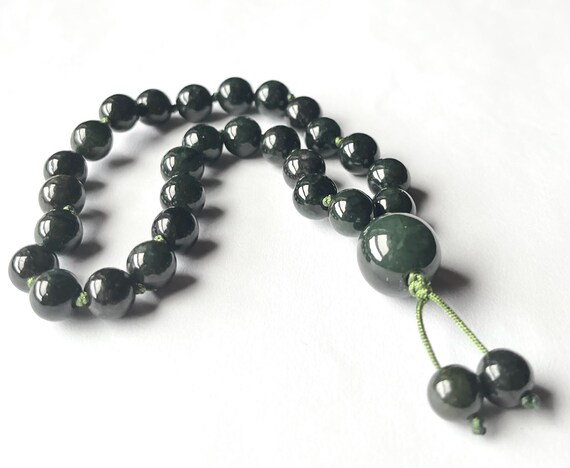 Genuine Grade A Burma Jadeite Mini Pocket Mala, 27 Beads Mala, Meditation Mala, Yoga Beads, Prayer Bead, Mantra Mala