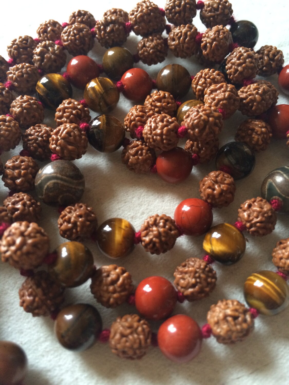 108 Mala Beads, Mala Necklace, Rudraksha Seed, Meditation ...