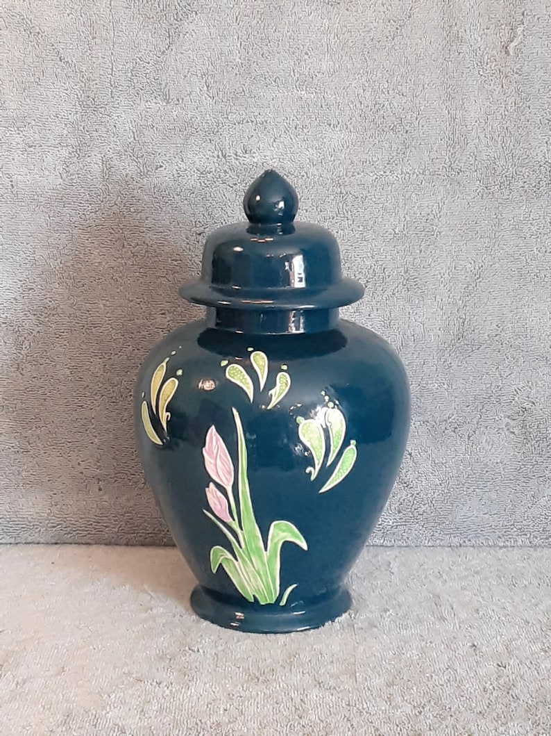 Asian Ginger Jar / Urn Ginger Jar Floral Theme Ginger Jar Etsy
