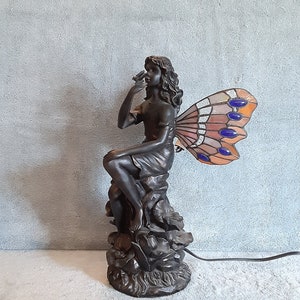 Fairy lamp with glass cheap wings