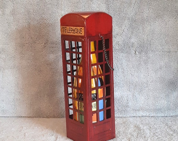 Wine Bottle Holder Telephone Booth Wine Caddie English Decorative Wine