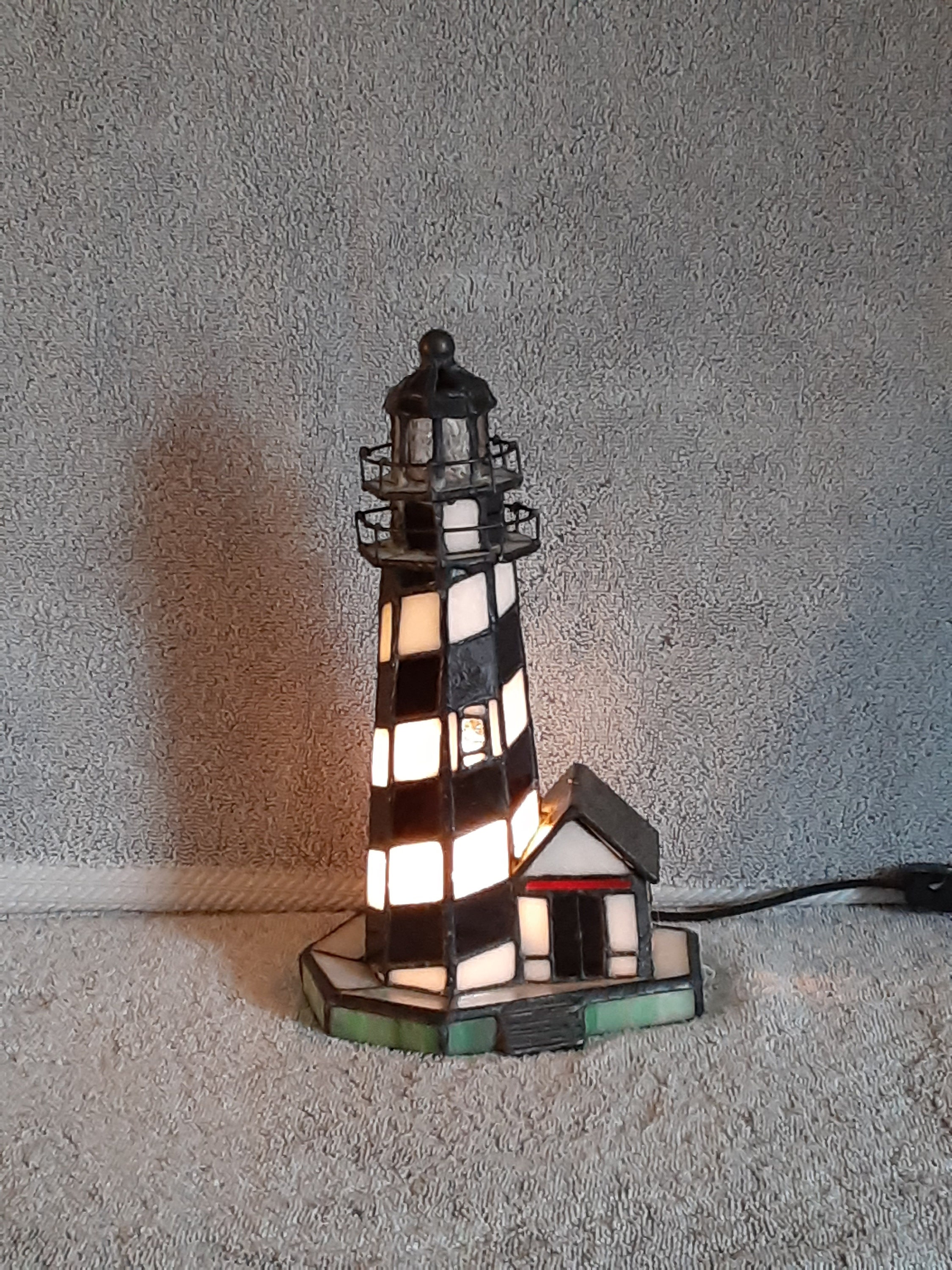 Stained glass cheap lighthouse lamp