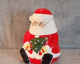 Cookie Jar - Santa Claus Theme - Treat Jar - Christmas Theme - Storage Jar - Made by Gibson