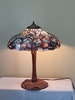 Stained Glass Lamp - Accent Lamp - Peacock Feather Motif - Table Lamp 