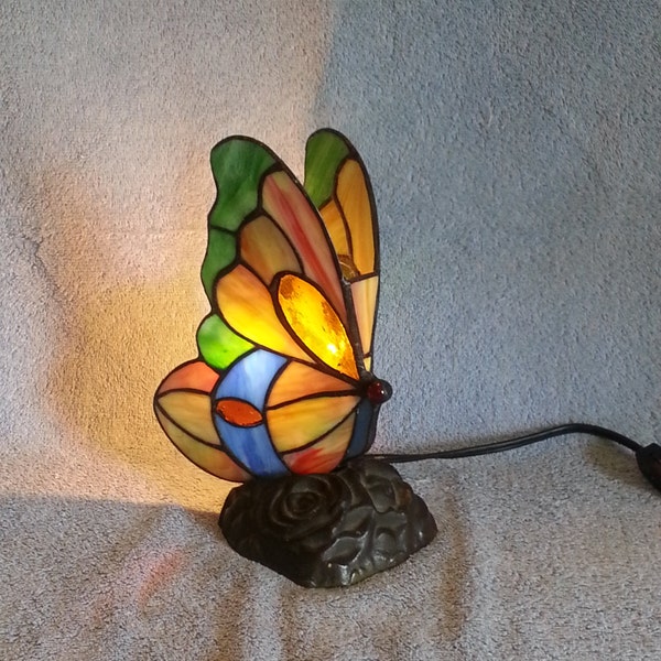 Accent Lamp - Stained Glass Butterfly - Nightlight