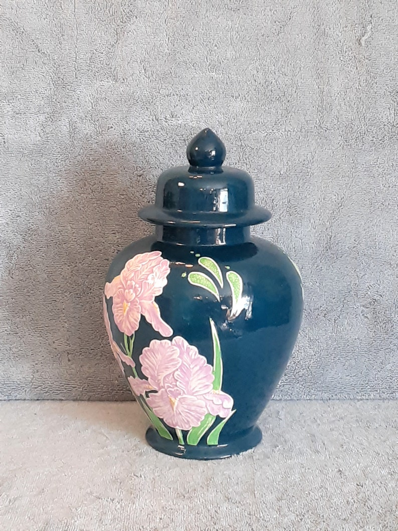 Asian Ginger Jar / Urn Ginger Jar Floral Theme Ginger Jar Etsy