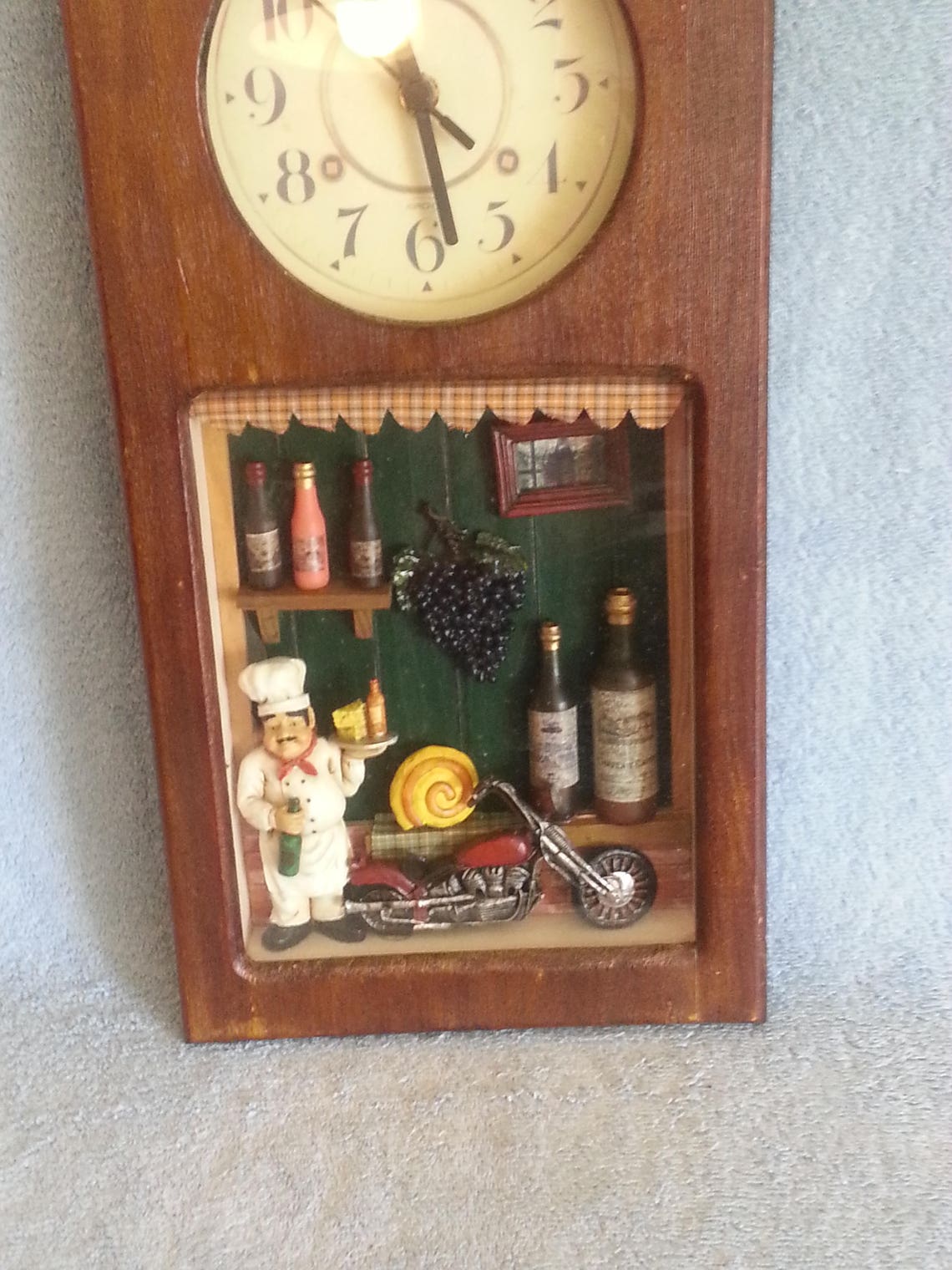 Clock Wall Clock Shadow Box Clock Etsy