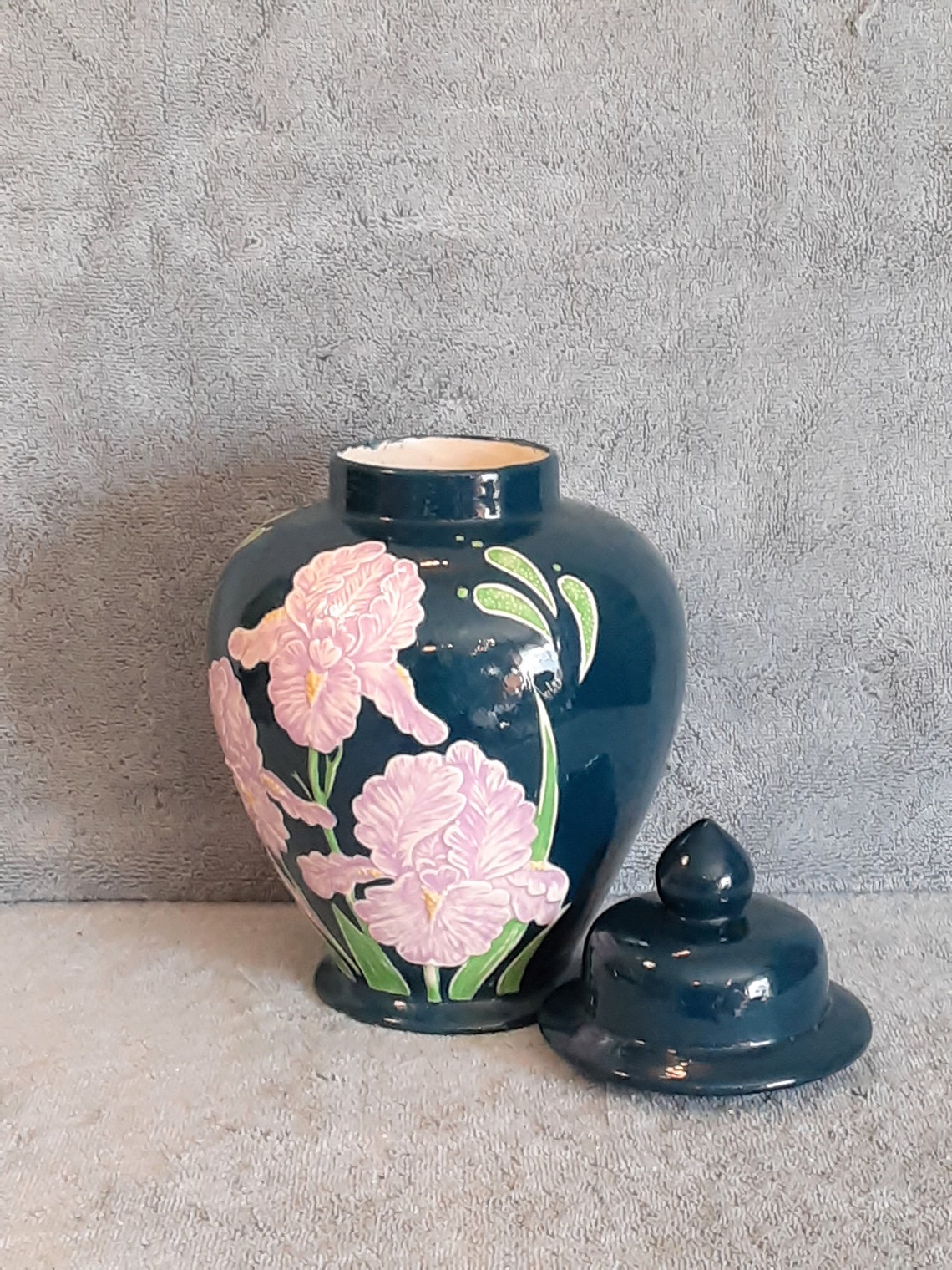 Asian Ginger Jar / Urn Ginger Jar Floral Theme Ginger Jar Etsy