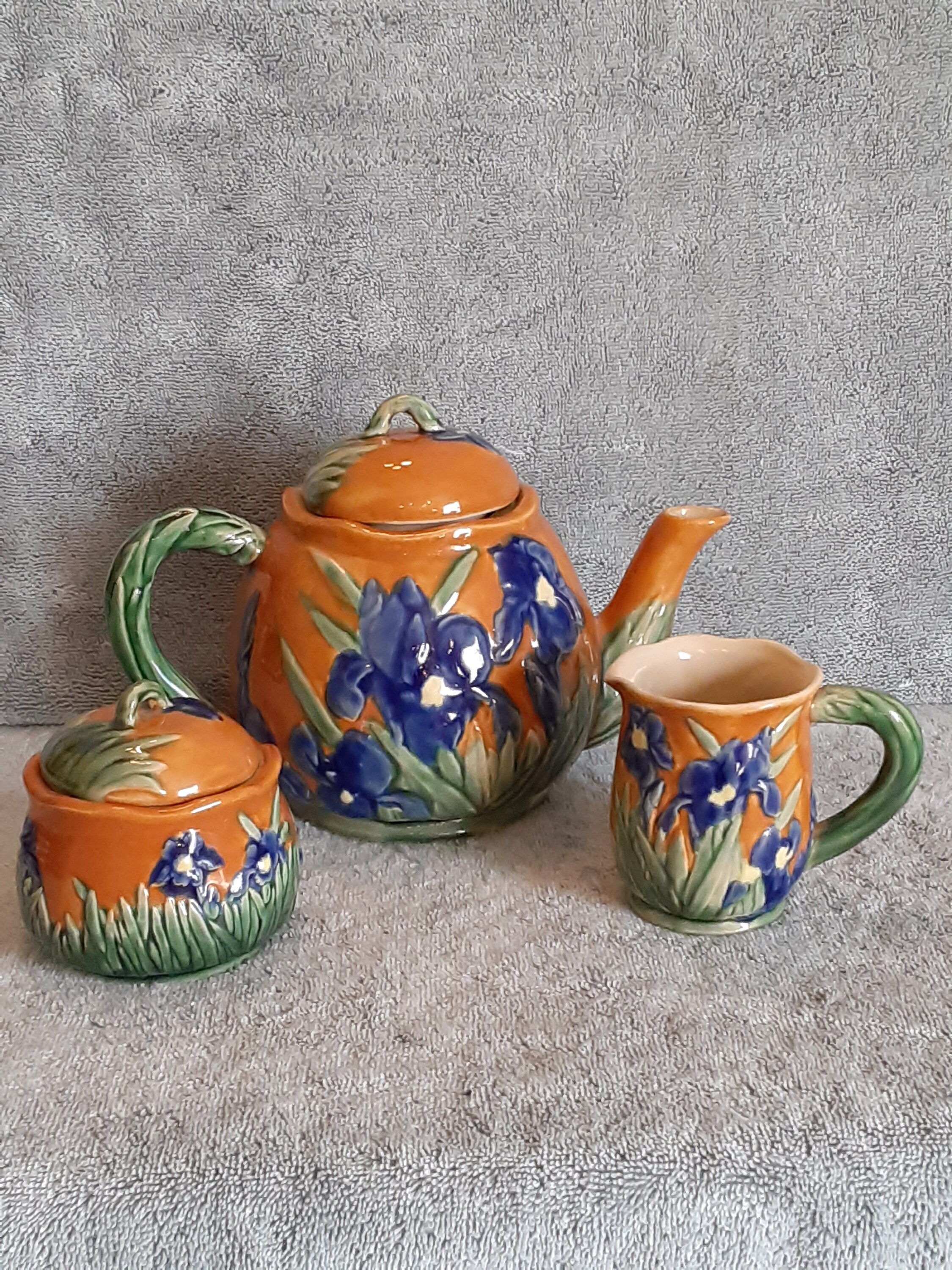 Teapot Sugar and Creamer Tea Set Henriksen Imports Etsy
