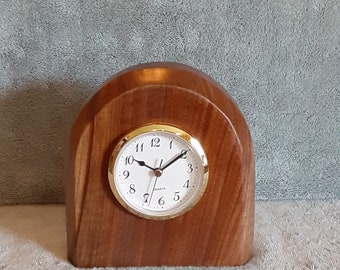 Mantle Clock - Hand Made Clock - Desk Clock - Wooden Clock - Walnut Clock