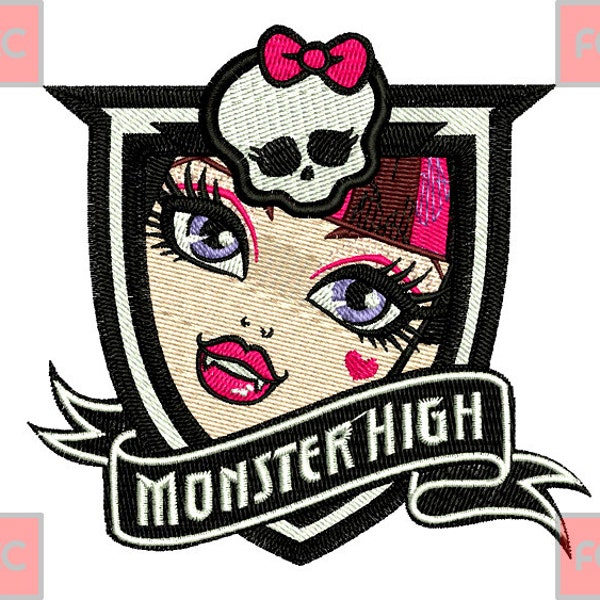 Draculaura Monster High Full Stiches Machine EmbroideryDesign in 1 size **INSTANT DOWNLOAD**