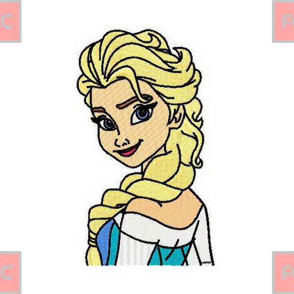 Elsa Frozen Full Stiches Machine Embroidery Design in 4 sizes **INSTANT DOWNLOAD**