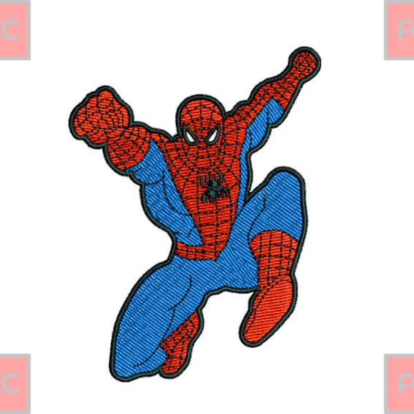 Spider Male Full Stitches Machine EmbroideryDesign in 3 sizes **INSTANT DOWNLOAD**