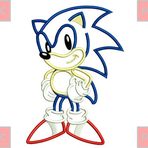 May include: A blue and yellow cartoon character with a red and white shoe. The character has a large smile and is standing with its arms crossed.