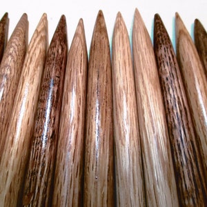 Oak Corner Poker, reclaimed oak, sewing tool.