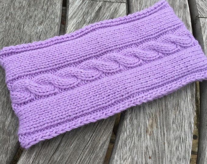 Lilac cashmere ear warmer by Willow Luxury ( one size)