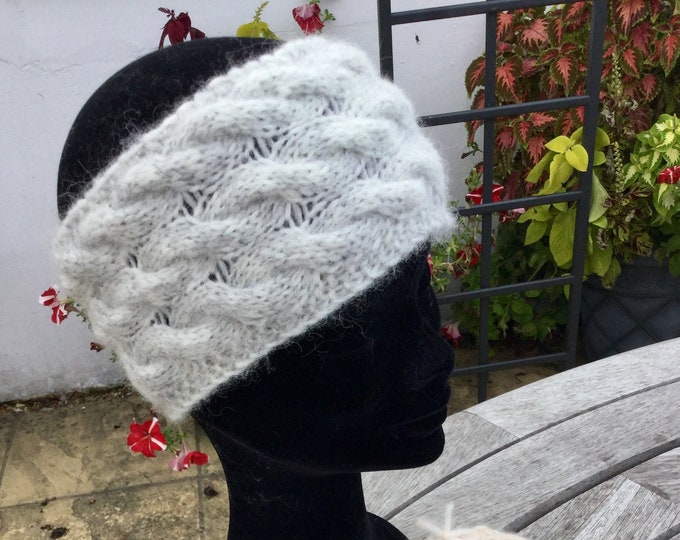 Alpaca ear warmer / headband, fluffy alpaca ear warmer by Willow Luxury