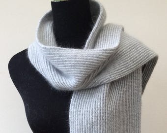 Cashmere scarf - pure cashmere luxury ribbed scarf, unisex scarf, handmade cashmere scarf, cashmere, scarf