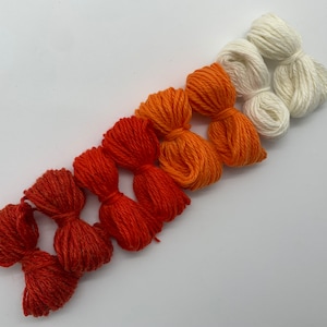 Pure cashmere darning yarn, 100% cashmere repair yarn, orange cashmere remnants, orange cashmere darning yarn