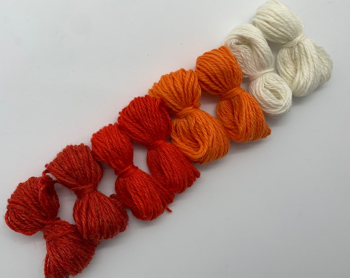 Pure cashmere darning yarn, 100% cashmere repair yarn, orange cashmere remnants, orange cashmere darning yarn