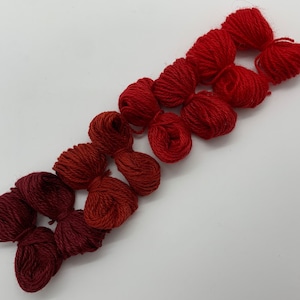 Pure cashmere darning yarn, 100% cashmere repair yarn, red cashmere remnants, red cashmere darning yarn