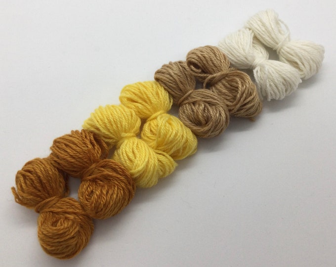 Pure cashmere darning yarn, 100% cashmere repair yarn, yellow cashmere remnants, yellow cashmere darning yarn