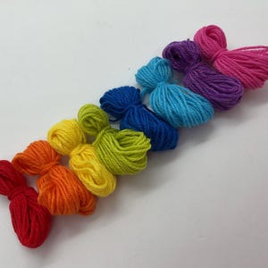 Pure cashmere darning yarn, 100% cashmere repair yarn, rainbow cashmere remnants, cashmere embroidery yarn, darning thread, darning wool