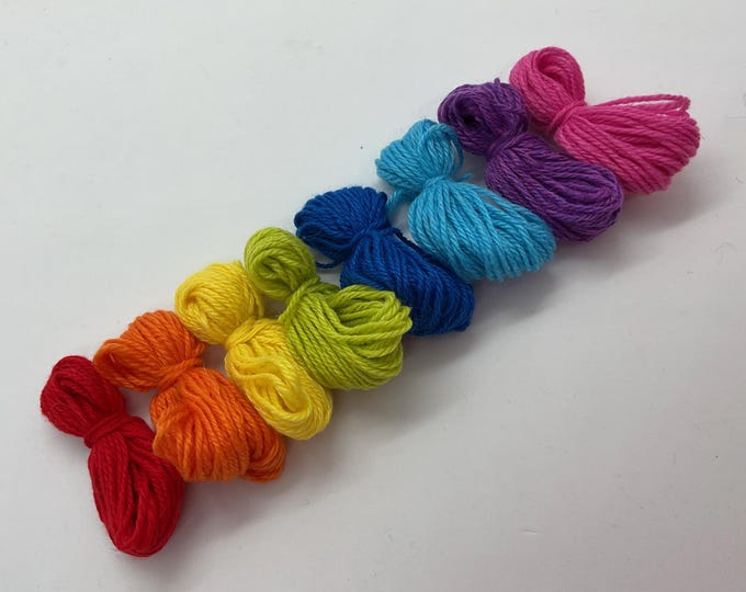 Pure cashmere darning yarn, 100% cashmere repair yarn, rainbow cashmere remnants, cashmere embroidery yarn, darning thread, darning wool