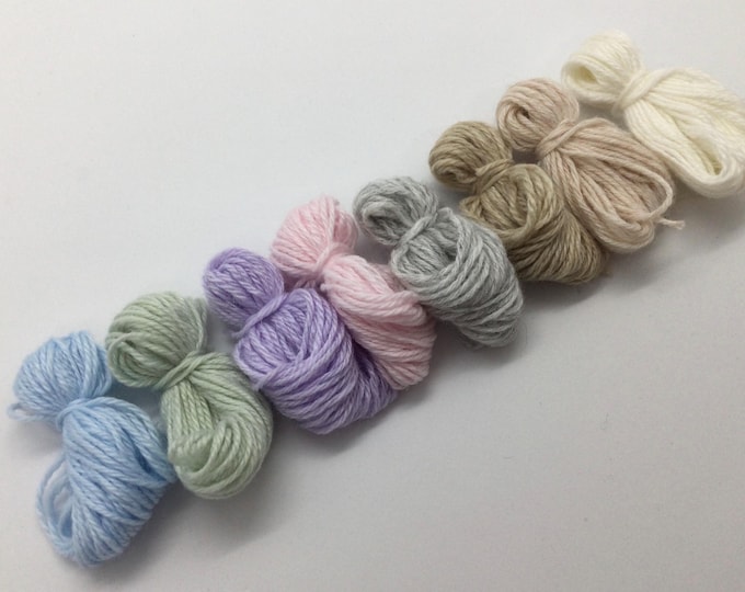 Pure cashmere darning yarn, 100% cashmere repair yarn, pastel cashmere remnants, cashmere embroidery yarn, darning thread, darning wool