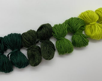 Pure cashmere darning yarn, 100% cashmere repair yarn, green cashmere remnants, green cashmere darning yarn