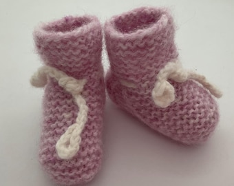 Alpaca Baby boots, baby boots, booties, alpaca footies, baby footies, Alpaca & merino wool new born unisex baby booties, new born booties