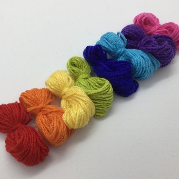 Pure cashmere darning yarn, 100% cashmere repair yarn, rainbow cashmere remnants, cashmere embroidery yarn, darning thread, darning wool