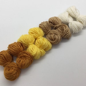 Pure cashmere darning yarn, 100% cashmere repair yarn, yellow cashmere remnants, yellow cashmere darning yarn
