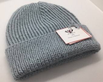 Handmade Alpaca Cashmere Beanie: Unisex Knit Hat