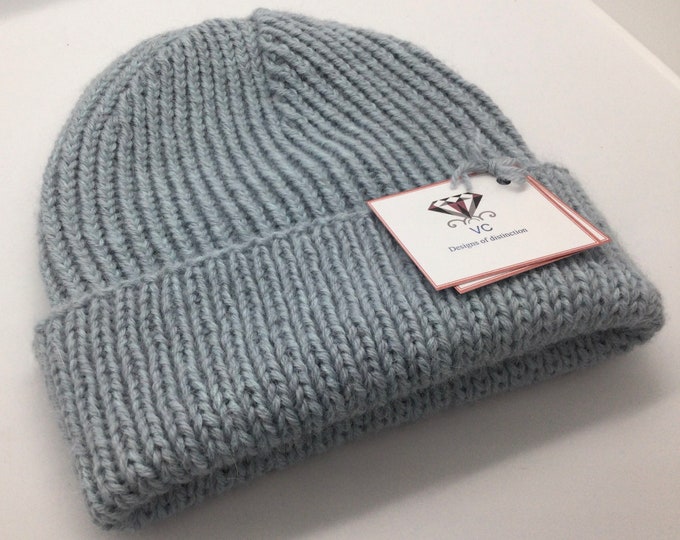 Ladies alpaca and cashmere hat, beanie hat, green alpaca beanie, ladies beanie hat, alpaca hat, cashmere hat