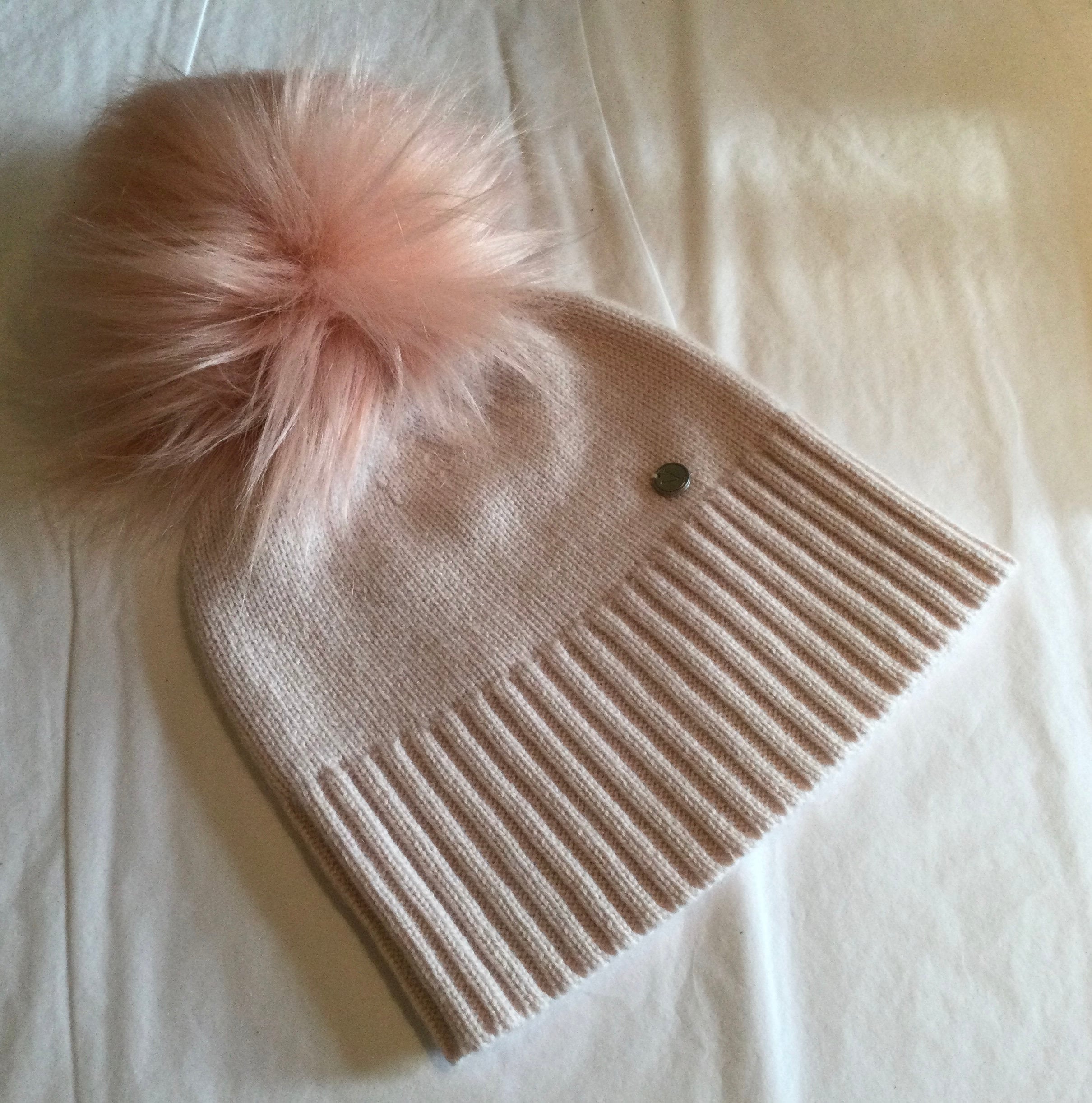 Lightweight Cashmere Pom Pom Hat, Cashmere Hat, Cashmere Pom Pom