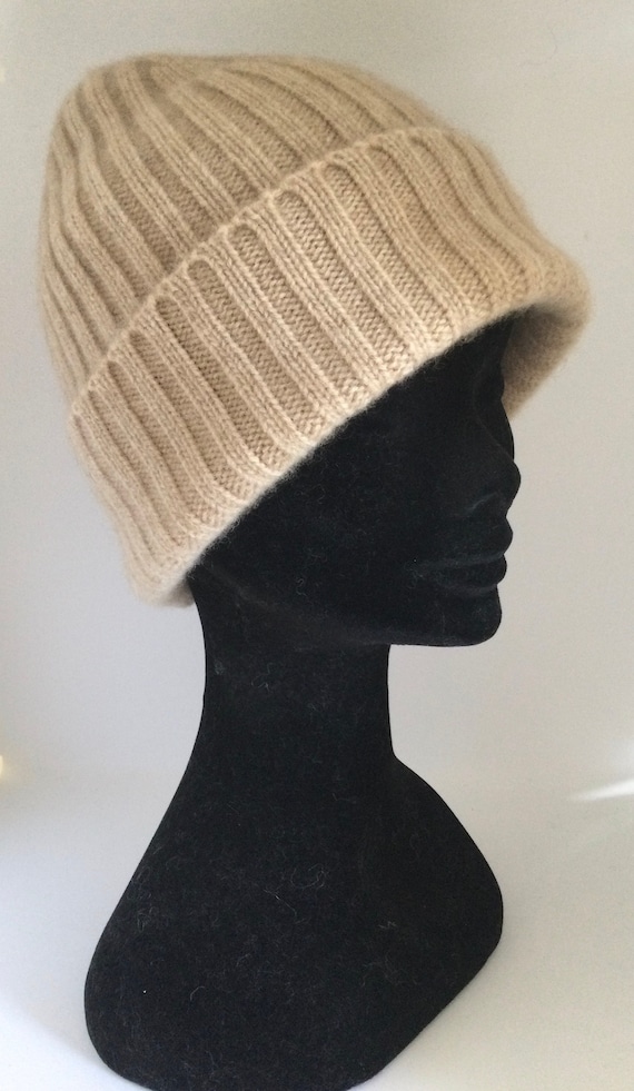 Cashmere Slouchy Beanie Hat, Eco Cashmere, Cashmere Hat  display picture 1